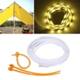 thumbnail image 4 of Cuerda de luces LED portátil 1,5M Tira de luces flexibles impermeables Luces de camping Cadena para emergencias al aire libre Mochilero Jardín Amarillo cálido Sharpla luz de tira de tienda, 4 of 8