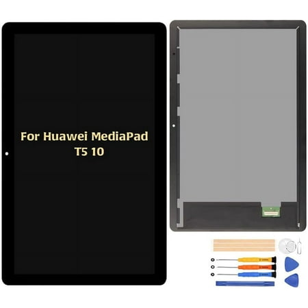 for Huawei MediaPad T5 10.1 Screen Replacement Touch Digitizer,for Huawei AGS2-W09 AGS2-W19 AGS2-L09 Full Assembly LCD Display Repair Kits with Tools(Black)
