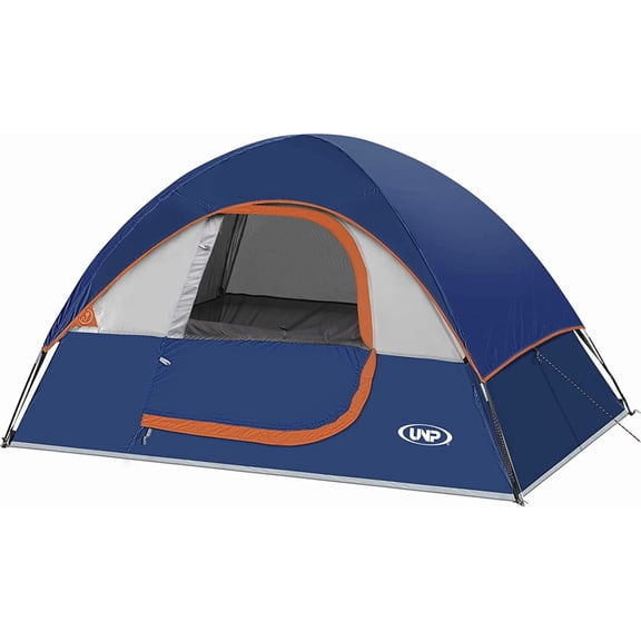 2 Person Waterproof Windproof Camping Tent with Rainfly Portable Dome Tent Navy Blue