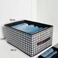 thumbnail image 1 of Caja de almacenamiento de jeans con diseño de pata de gallo, artefacto de almacenamiento de ropa, cesto de almacenamiento de ropa interior, caja de almacenamiento con compartimento para, 1 of 3
