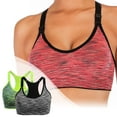 thumbnail image 2 of Sports Bra for Women, Longline Padded Strappy Sports Bras Medium Support Yoga Gym Running Workout Crop Tank Tops, 2 of 9