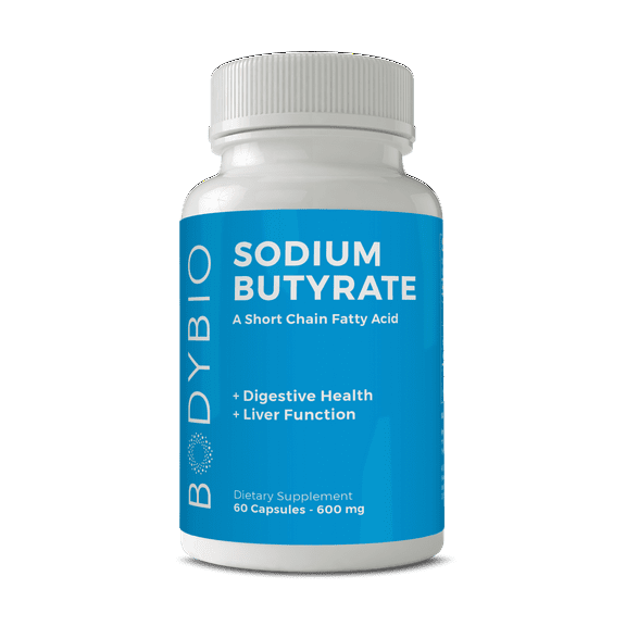 BodyBio - Butyrate Gut Health Supplement 60 Sodium Capsules