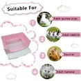 thumbnail image 5 of Large Rabbit Litter Box with Drawer for Bunny Guinea  Chinchilla Ferret Small Animals Pink, 5 of 5