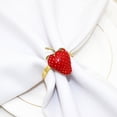 thumbnail image 1 of Anillos de servilleta de aleación, 6 piezas Anillos de servilleta con forma de fresa y fruta Decoraciones de mesa Mejore su experiencia, 1 of 10
