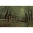 thumbnail image 3 of John Atkinson Grimshaw 18x13 Black Modern Framed Museum Art Print Titled - The Turn of the Road (1883), 3 of 5