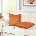 thumbnail image 4 of Home Soft Things Suede Throw Pillow Cover with Big Zipper 2 Pieces - Rust - 20" x 20", 4 of 8