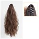 thumbnail image 1 of TQEHS Extensión de cola de caballo rizada, cabello humano, postizo, cordón, cola de caballo con clip, K0O6, 1 of 6