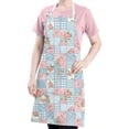 thumbnail image 5 of Pioneer Flower Floral Print Pattern Apron for Women and Men, Cotton Linen Waterproof with Pockets, Adjustable, 33x27 Inch for Kitchen, Gardening, BBQ, Salon, 5 of 6
