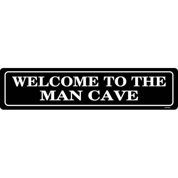 Welcome to The Man CAVE Sign Man Cave Decor Metal Plate Wall Plate Metal Poster Cafe Bar Shop Home Wall Decor Metal Sign 4"x16"