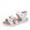 White, variant on JSCDRPDWL Girls Sport Sandals Toddler Baby Pink Ballet Shoes Girls' Flower Non-Slip Rubber Cross Sandals-Cute Summer Footwear Little Boy Shoes Presents for 4 Year Old Girls Gifts for Girls 3-5 Years