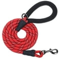 thumbnail image 1 of VIVAGLORY Dog Leash, Heavy Duty Rope Lead with Padded Handle, Reflective, Medium & Large, Red, 5 ft, 1 of 6