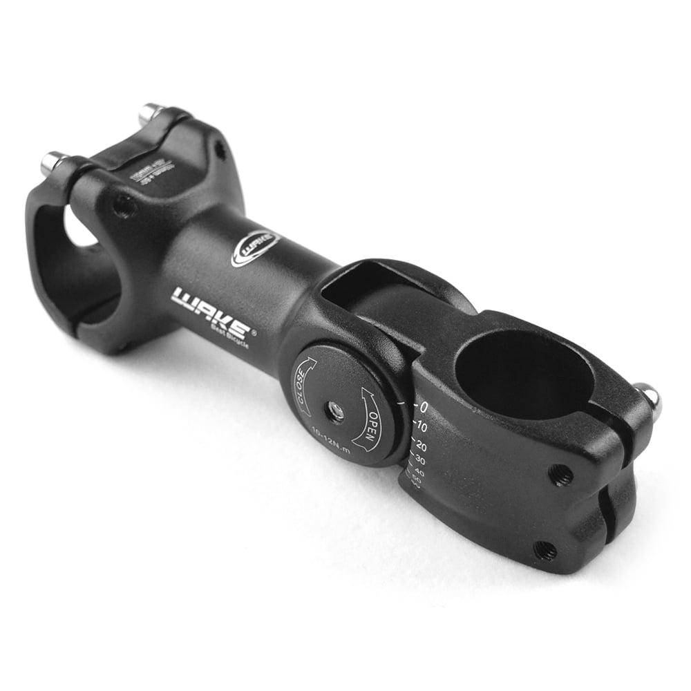 25.4/31.8mm MTB Adjustable Stem Mountain Road Bike Riser Handlebars 1-1/8“ Black