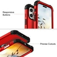 thumbnail image 3 of Decase Compatible with Apple iPhone 16 Pro Max Phone Case,Shockproof Three Layer Heavy Duty Soft Silicone Rubber Bumper+Hard Plastic Hybrid Protective Case for iPhone 16 Pro Max,Red, 3 of 6