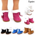 thumbnail image 2 of Bottes de Poupée Réalistes Mini 5 Paires Chaussures de Poupée Jouet Chaussures de Neige pour Poupée de 18 Po, 2 of 10