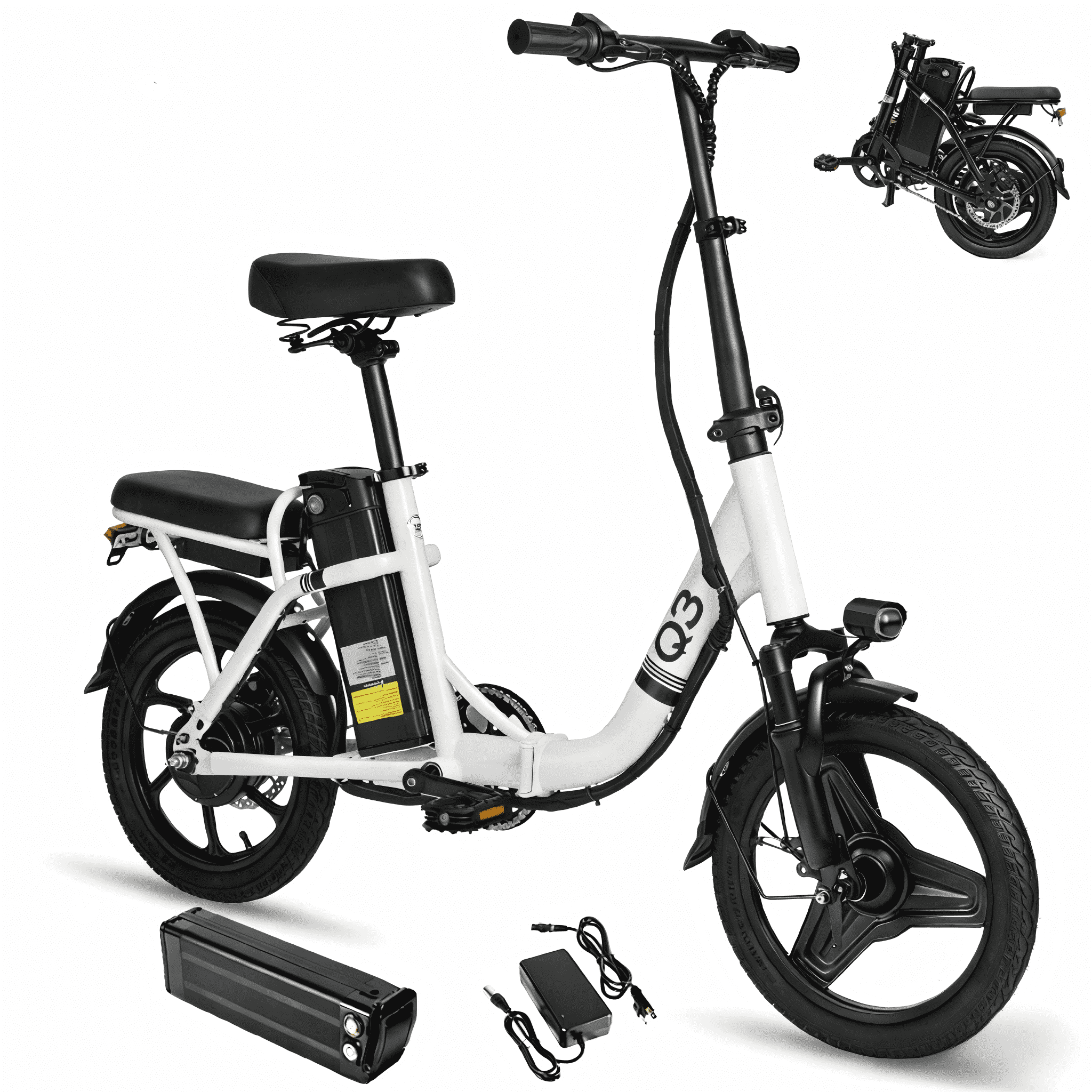 SHCNTEKU Commuting 500W Motor, 20mph Ebike ,14IN Portable Folding