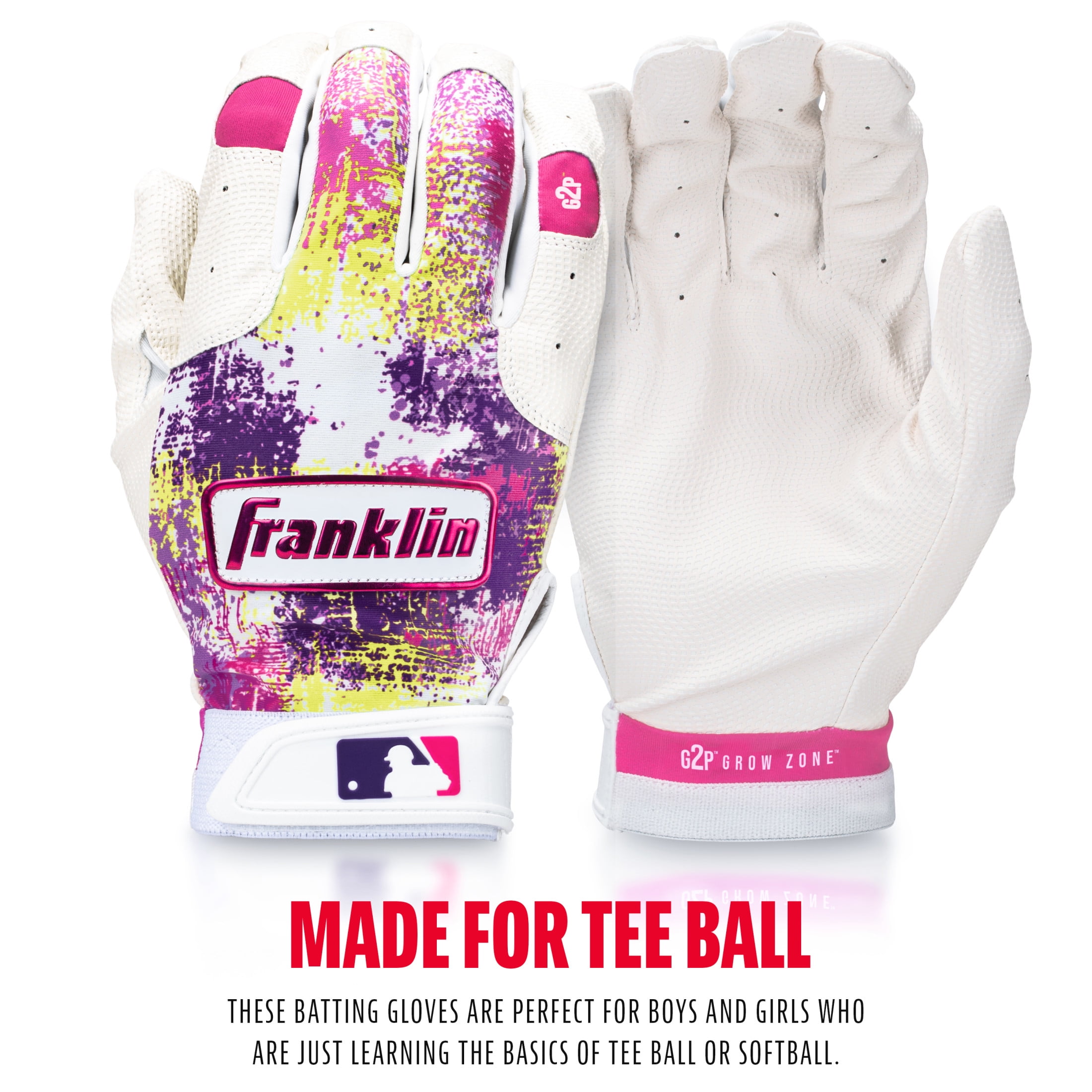Franklin Sports Adult GROW TO PRO Series Baseball Batting Gloves (Boys)