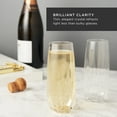 thumbnail image 3 of Viski Cactus Stemless Champagne Flutes, Drinking Glasses, 8oz Set of 2, 3 of 8