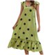 thumbnail image 1 of Vestido de Verano para las Mujeres de Moda Sexy Pliegue Impresión Cuello Redondo, Poliéster Spandex Casual para el Uso Diario Y de Primavera, 1 of 4