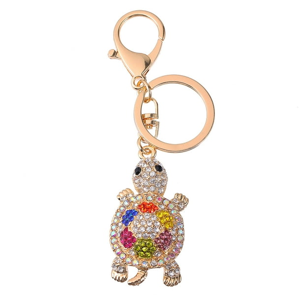 1pc tortuga llavero llave colgante bolsa colgante decoración tortuga llavero anillo