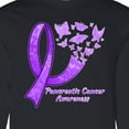 thumbnail image 4 of Inktastic Pancreatic Cancer Awareness Ribbon and Butterflies Long Sleeve T-Shirt, 4 of 5