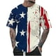 thumbnail image 1 of Blusas y camisas de manga corta con cuello en V, moda de verano, camiseta informal de cuello redondo estampada para hombre, top de algodón de imitación para hombre, 1 of 5