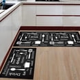 thumbnail image 2 of Knife Fork Kitchen Rugs, Kitchen Mats for Floor, Kitchen Organization Non-Slip Kitchen Mat, Anti-Fatigue Mat Home Decor Kitchen Floor Mats, Black Kitchen Decor Runner Rug, Motto Design Kitchen Rug, 2 of 6