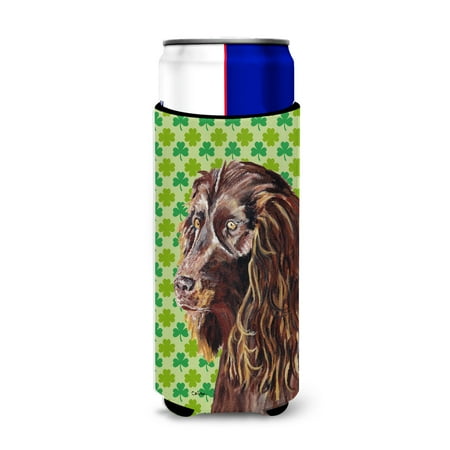 

Caroline s Treasures SC9574MUK Boykin Spaniel Lucky Shamrock St. Patrick s Day Ultra Hugger for slim cans Slim Can