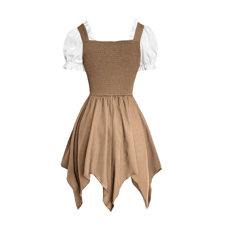 corset detail shirt dress Boho Dress Women's Festive Striped shirt dress featuring Description: Solid Black Color:Ivory Swiss Dots