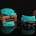 thumbnail image 2 of Collares interminables con cuentas largas de ojo de tigre turquesa, joyería hecha a mano con piedras preciosas para mujeres y niñas, collar de perlas oso de fresa Electrónica, 2 of 5
