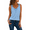 Sky Blue, variant on QSAWXQZ Women's Lace Tank Top V Neck Sleeveless Cut Hollow Out Solid Casual Fashion Top with for Summer Wear S