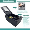 thumbnail image 2 of Universal Truck Seat/Bench Contractor Center Console Business Organizer and Storage with Adjustable Cup Holders, Clip Board, and Padded Top Lid for Armrest Back Black, 2 of 6