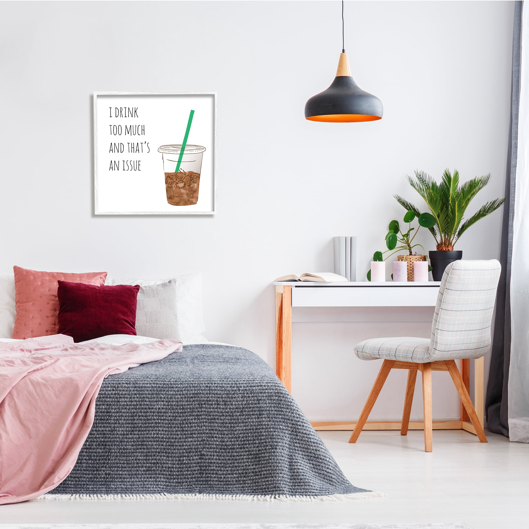 Stupell Industries Drink Too Much Funny Coffee Phrase Drink Cup, 24 x 24, Design by Jennifer McCully