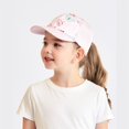 thumbnail image 2 of LIZENG Girls Glitter Baseball Cap Kids Adjustable Ponytail Hat Toddler Summer Mesh Trucker Hats, 2 of 5