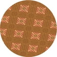 thumbnail image 1 of Ahgly Company Tapis Rond Lavable en Machine Intérieur Transitionnel Orange, 8 Pieds Rond, 1 of 7