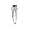 thumbnail image 2 of JewelersClub Ruby Ring Birthstone Jewelry – 0.50 Carat Ruby Sterling Silver Ring Jewelry with White Diamond Accent – Gemstone Rings with Hypoallergenic Sterling Silver Band, 2 of 4