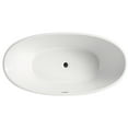 thumbnail image 2 of Eviva Bella 67" Glossy White Acrylic Slipper Freestanding Bathtub, 2 of 5