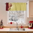 thumbnail image 2 of Christmas Gingerbread Man Valances for Windows, 42 x 18in, Red Buffalo Plaid Retro Funny Rod Pocket Kitchen Valance Curtain Light Filtering Window Treatments for Living Room Bedroom, 1 Panel, 2 of 7