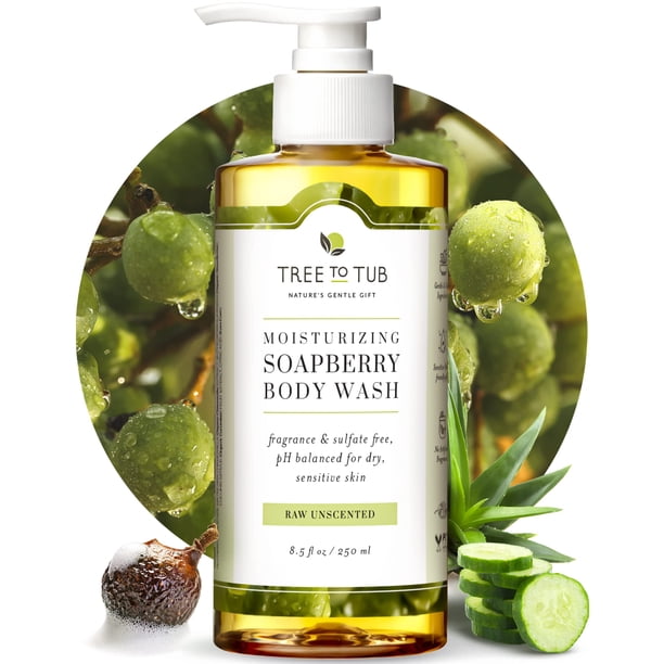 Gel de baño Tree to Tub para piel sensible sin perfume con manteca de karité