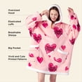 thumbnail image 2 of (4 pack) Cozy Comfort Wearable Blanket Hoodie, Women's Sherpa Fleece Pop Graphics, 2 of 6