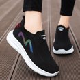 thumbnail image 2 of NOKIO Women's S𝗅ip On Sneakers Lightweight Soft Sole Shoes Breathable Fly Woven Mesh Sneakers Laceless Hands-Free Running Shoes Comfortable Athlet𝗂c Shoes Casual Fashion Non-S𝗅ip Walking Shoes, 2 of 8