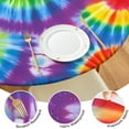 thumbnail image 4 of Rainbow Tie Dye Mandala Pattern Round Fitted Tablecloth with Elastic Edge,Dining Table Cover Waterproof,Outdoor Round Tablecloth for Camping,Dining,Indoor and Outdoor, 4 of 7