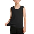 thumbnail image 1 of Yanlir Débardeur Sans Manches à Col Rond Uni pour Enfants, Haut Décontracté d'Extérieur Confortable pour Garçons 2 -15 Ans, Tenue d'Été Active, Vêtements d'Été, 1 of 6