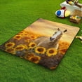 thumbnail image 3 of Sunflower Horse Outdoor Picnic Mat Horse Waterproof Picnic Blankets 60x80 Inches Large Sandproof Beach Blanket Foldable Outdoor Blanket for Camping on Grass Picnic Mat, 3 of 6