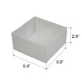 thumbnail image 5 of Mainstays 6-Pack White Fabric Drawer Organizer Divided Compartment Set - 3 Sizes, 5 of 9