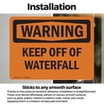 thumbnail image 3 of (2 Pack) Keep Off Of Waterfall OSHA Warning Sign 5 Inch X 3.5 Inch Vinyl Label Decal Sticker Weather Resistant, UV Protected for Workplace, Business, and Construction Site, Made in the, 3 of 7