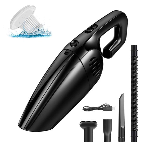 Cyclonic Suction Handheld Vac Hand Held Car Vac Dry for Home Pet Dog Hair Black Portable Hand Held Vacuum for Car with HEPA Filters SMDEE Cordless Handheld Vacuum Cleaner 7KPa Car Vacuum Cleaner
