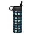 thumbnail image 3 of 18oz Straw Lid Space Bottle 2.9×8.9in Double-Layer Insulated Leak-Proof Bottle Straw Cup Lid Convenient For Carrying Darkslateblue Houndstooth Vintage Texture Hand-Drawn Sketch_1, 3 of 8