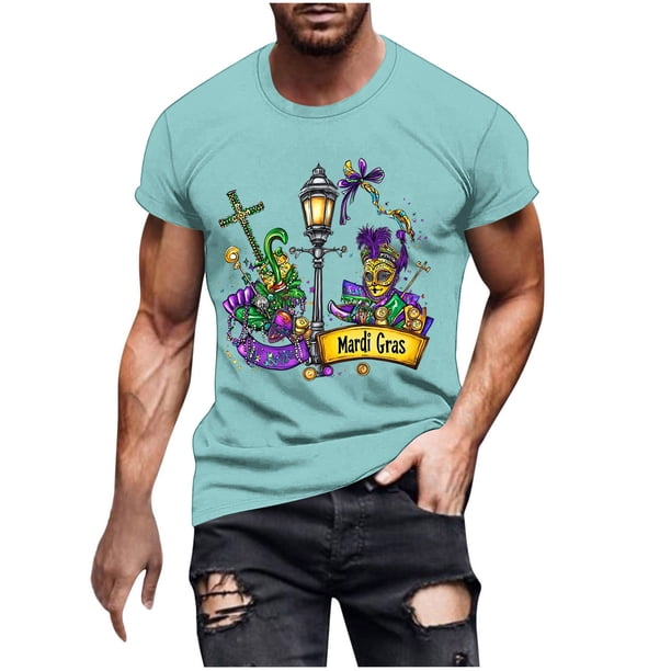 Camisetas de Manga Corta para Hombre Imprimir Deportes de Manga Corta Cuello Redondo Blusa Algodón Poliéster, Nueva Moda Casual Camiseta para Hombres
