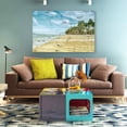 thumbnail image 2 of IDEA4WALL Coastal Canvas Wall Art Palm Tree and Quiet Beach Canvas Prints Modern Home Wall Decor - 16x24 inches, 2 of 4