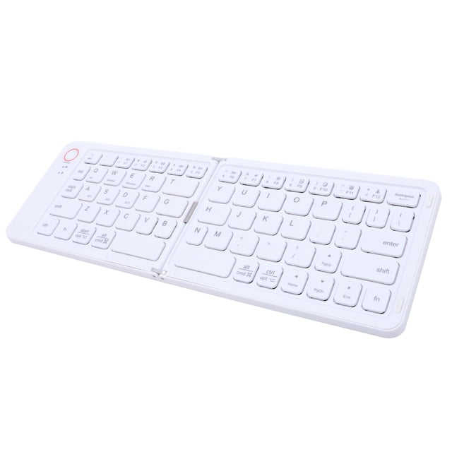 Foldable Keyboard, Slim Design and Secure Magnets, Portable Keyboard for Phone Tablet Laptop, 67 Keys Compact Keyboard Rechargeable
